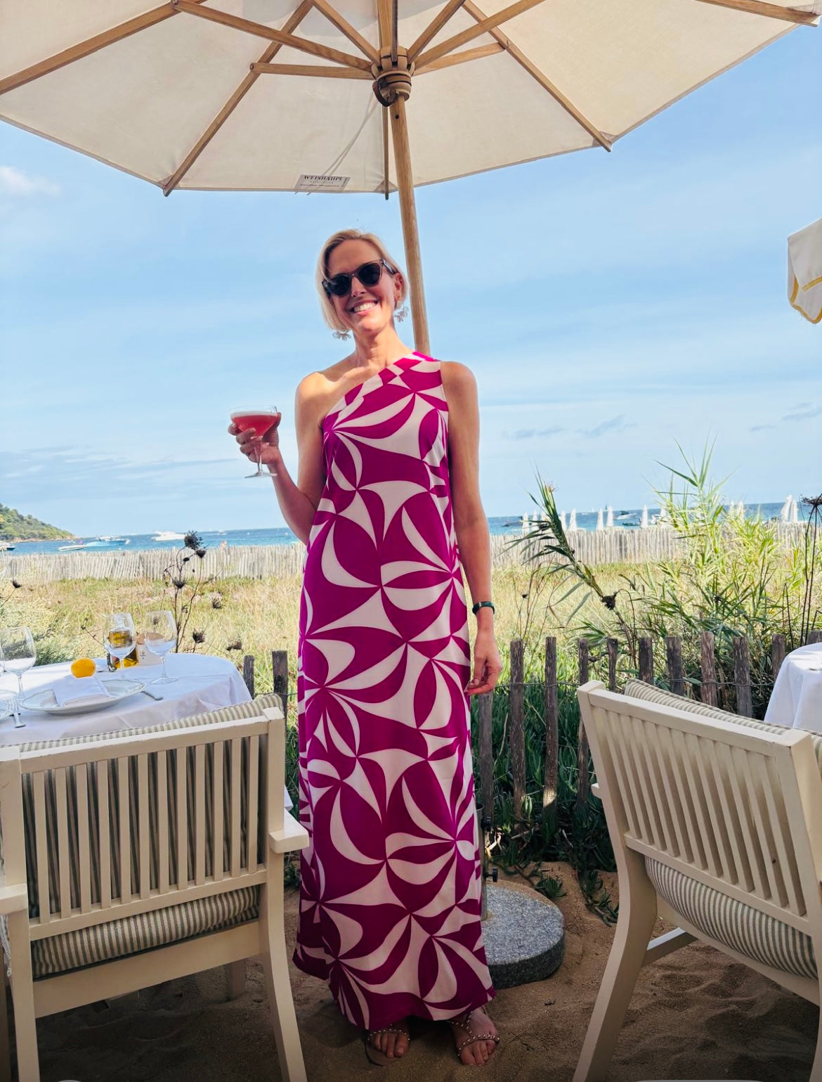 One Shoulder Maxi Dress